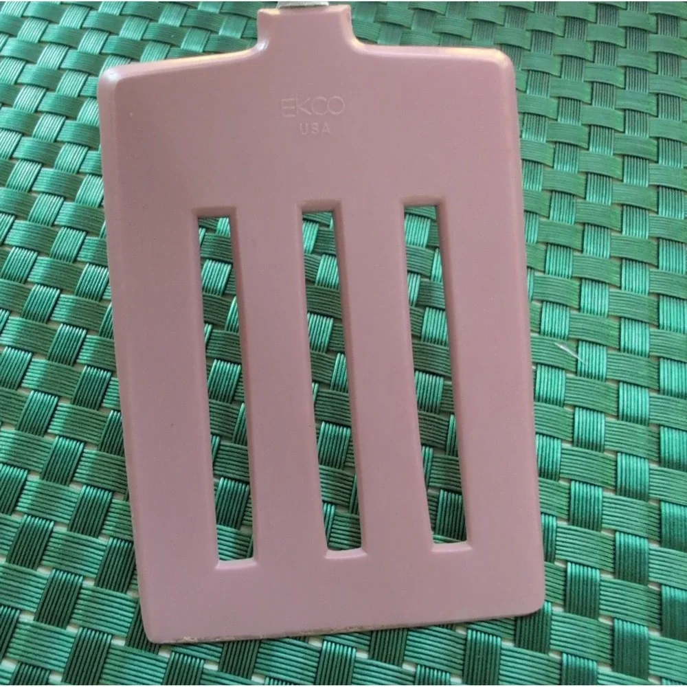 EKCO Spatula Slotted Pink Nylon Turner With Plastic Handle Vtg USA *Handle Melts